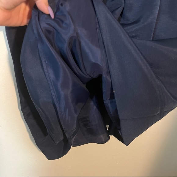 Eliza J Navy Lace V neck Long Sleeve Dress Size 10 Hoco Formal Recruitment - Picture 6 of 8